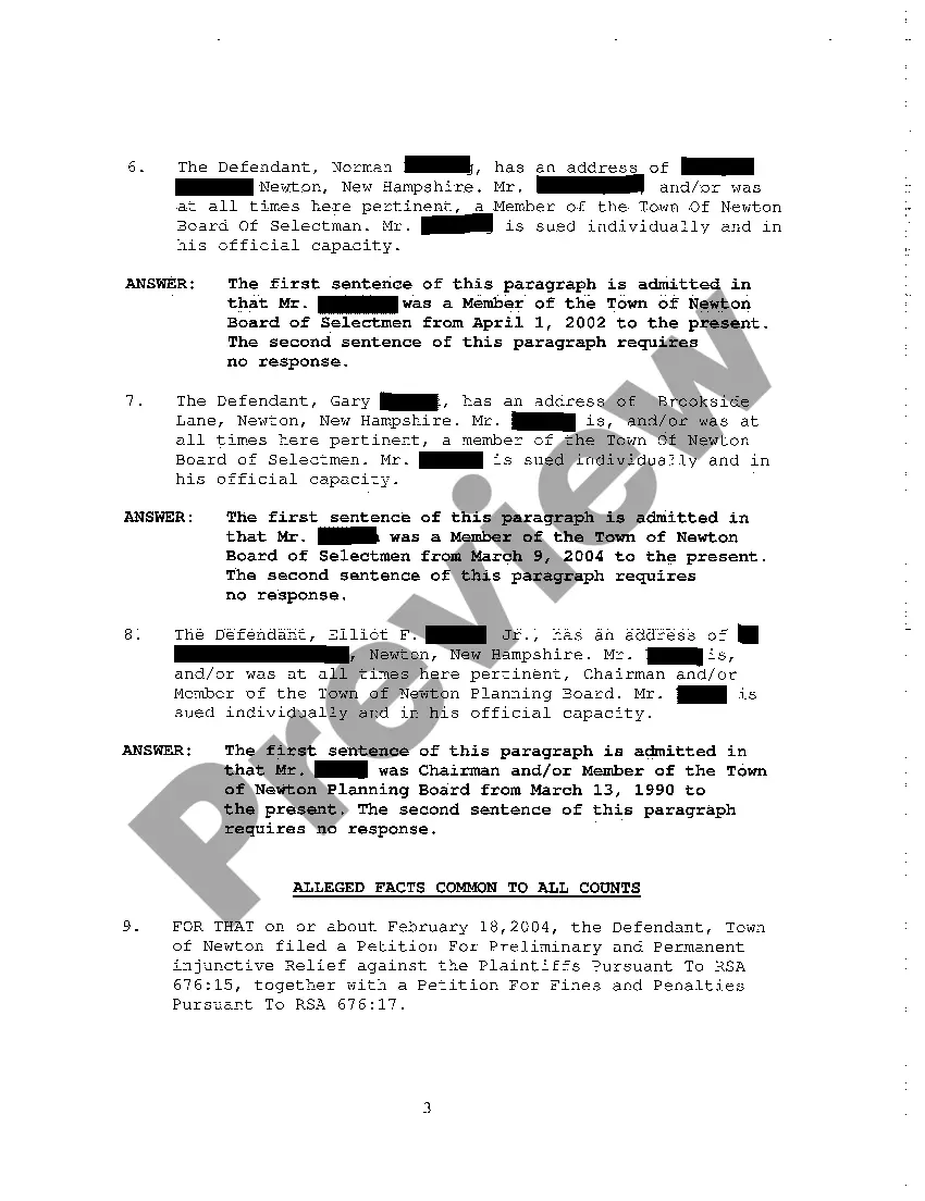 Preview A02 Answer of Defendants