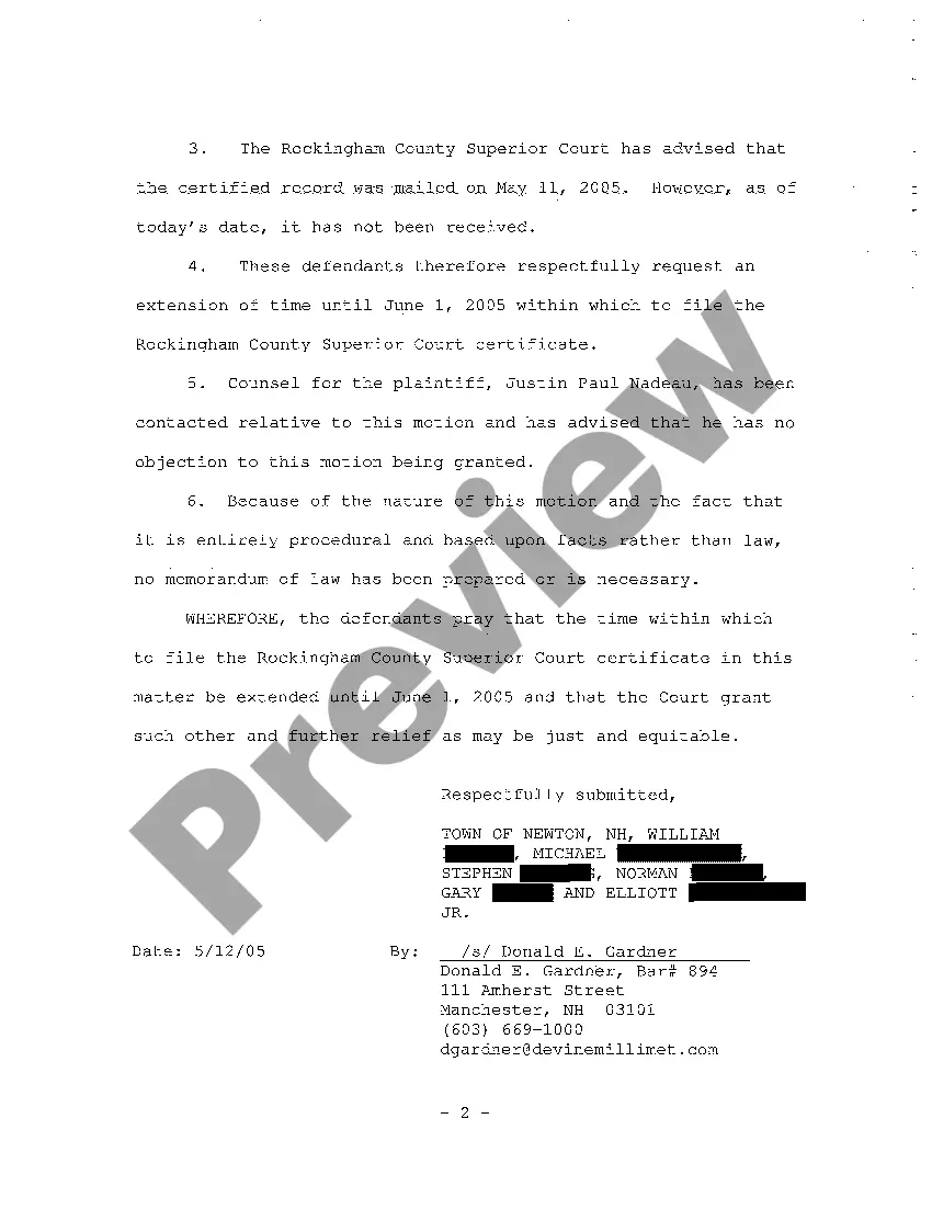 Preview A05 Assented-to Motion for Extension of Time Within Which to File Certified State Court Record