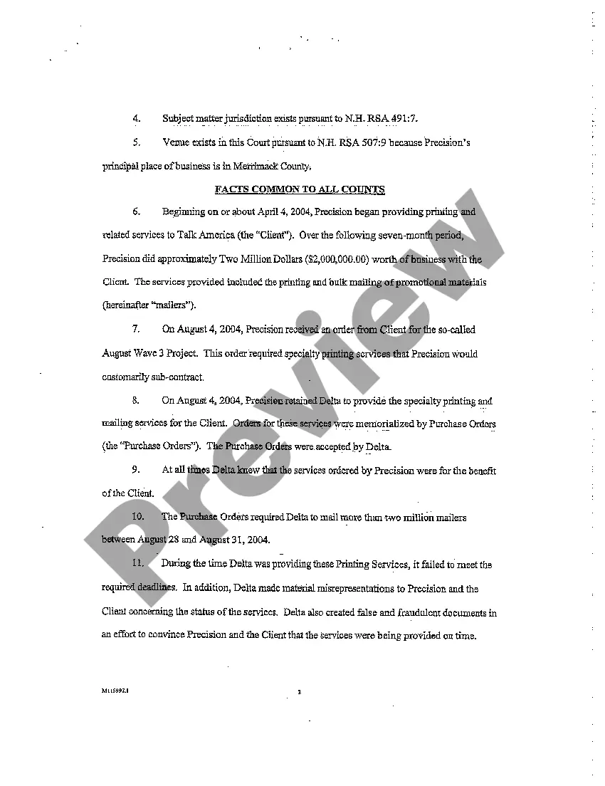 Get A01 Declaration to Writ of Summons for Breach and Fraud regarding Time Sensitive Business Contract Preview A01 Declaration to Writ of Summons for Breach and Fraud regarding Time Sensitive Business Contract
