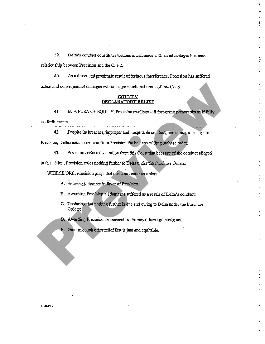 Get A01 Declaration to Writ of Summons for Breach and Fraud regarding Time Sensitive Business Contract Preview A01 Declaration to Writ of Summons for Breach and Fraud regarding Time Sensitive Business Contract