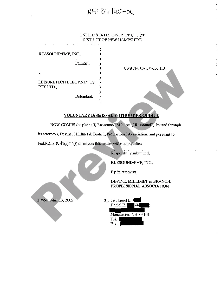 Preview A06 Voluntary Dismissal Without Prejudice