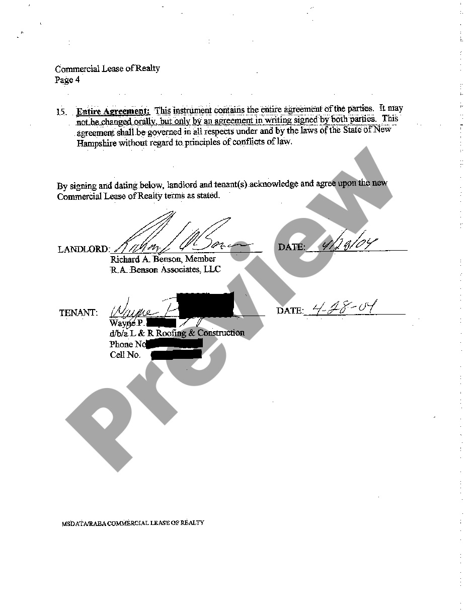 page 3 A02 Commercial Lease of Realty preview