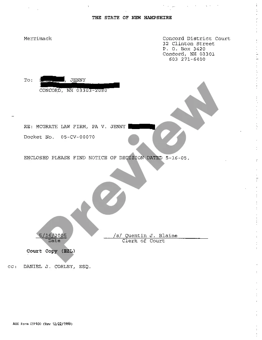 Get A06 Notice of Decision of Default Preview A06 Notice of Decision of Default