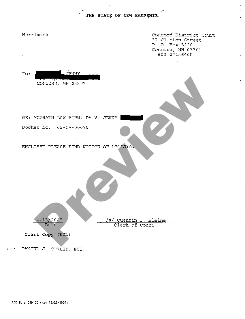 Get A06 Notice of Decision of Default Preview A06 Notice of Decision of Default