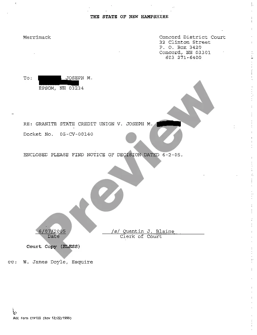 Preview A07 Notice of Decision of Default