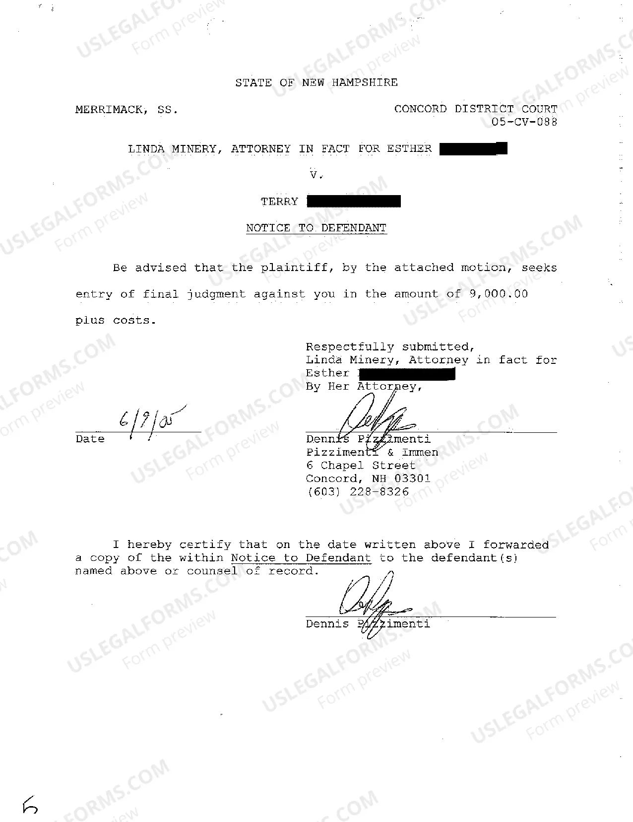 Preview A06 Motion for Entry of Judgment