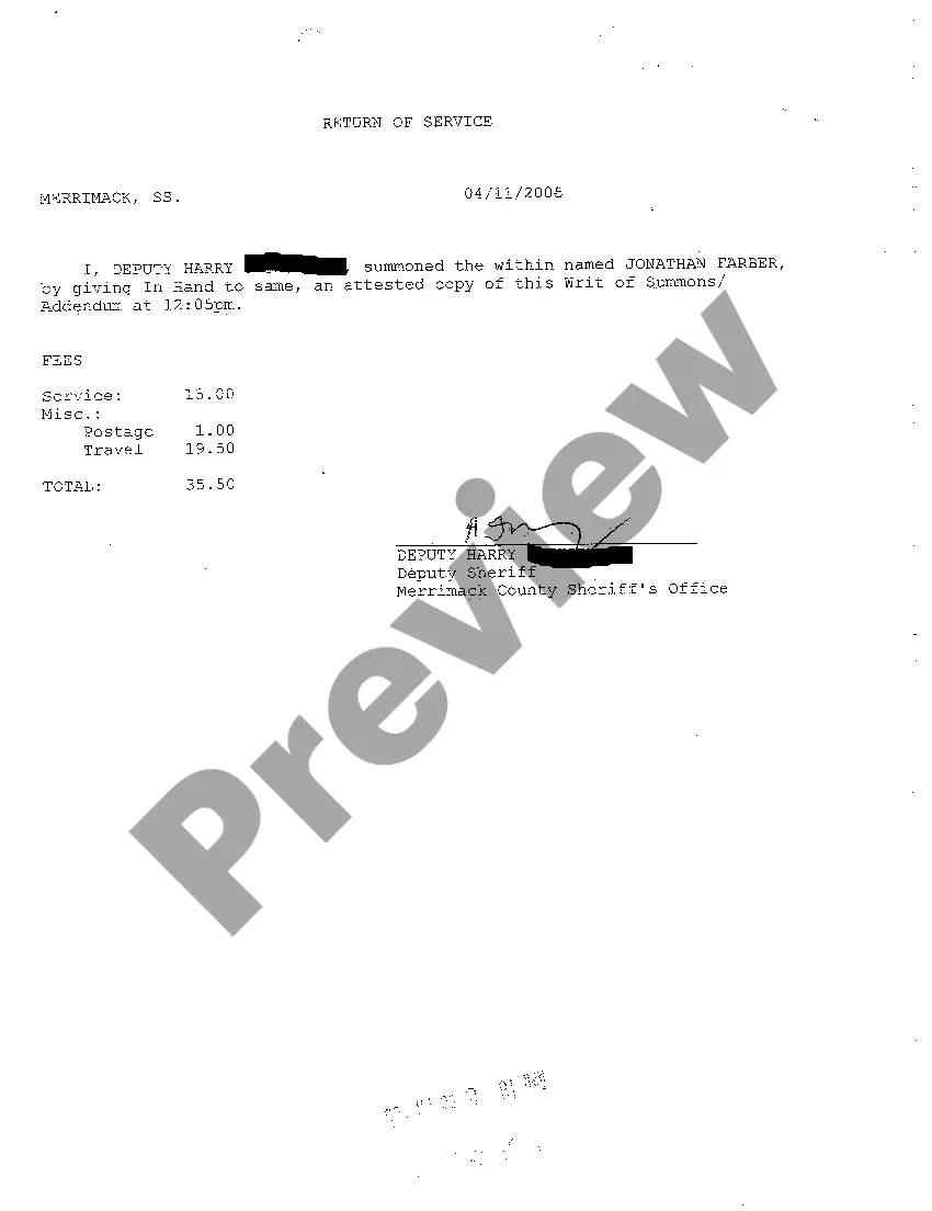 Preview A01 Writ of Summons for Defaulted Payments for Medical Services Rendered