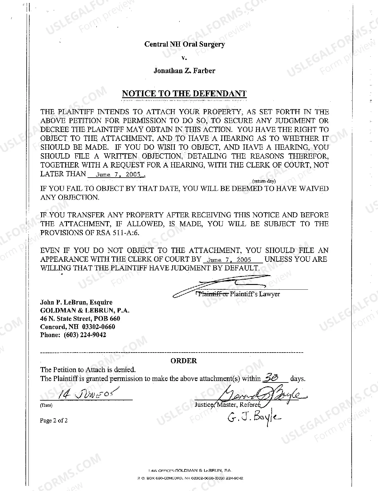 Preview A02 Petition to Attach Real Estate with Notice