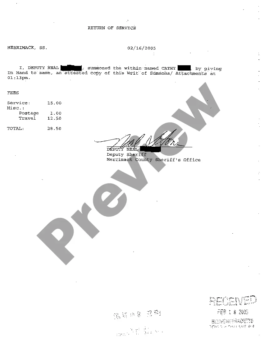 Preview A01 Writ of Summons Attachments for Breach of Credit Extension Agreement