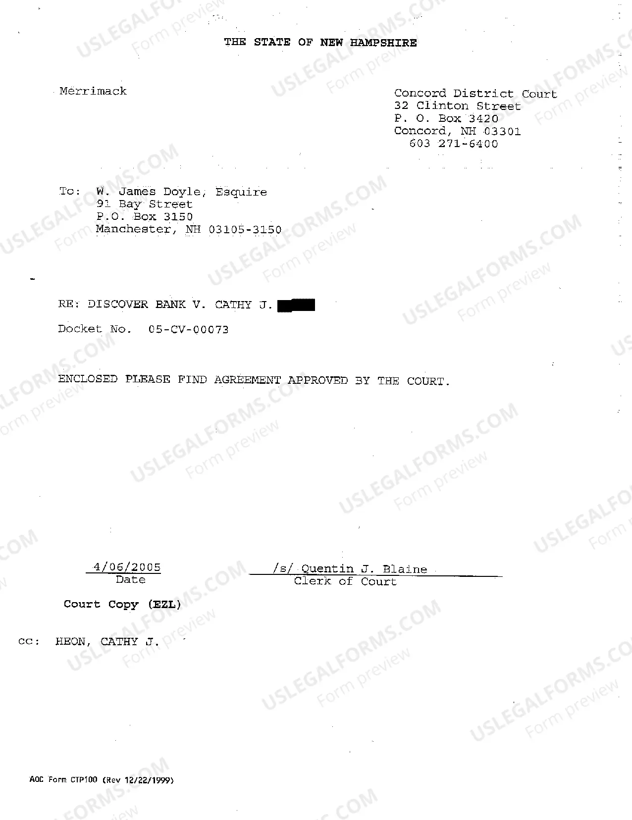 Preview A02 Agreement Settlement