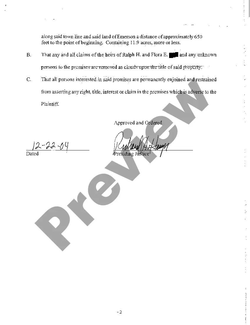 Get A06 Order Quieting Title to Plaintiffs Preview A06 Order Quieting Title to Plaintiffs