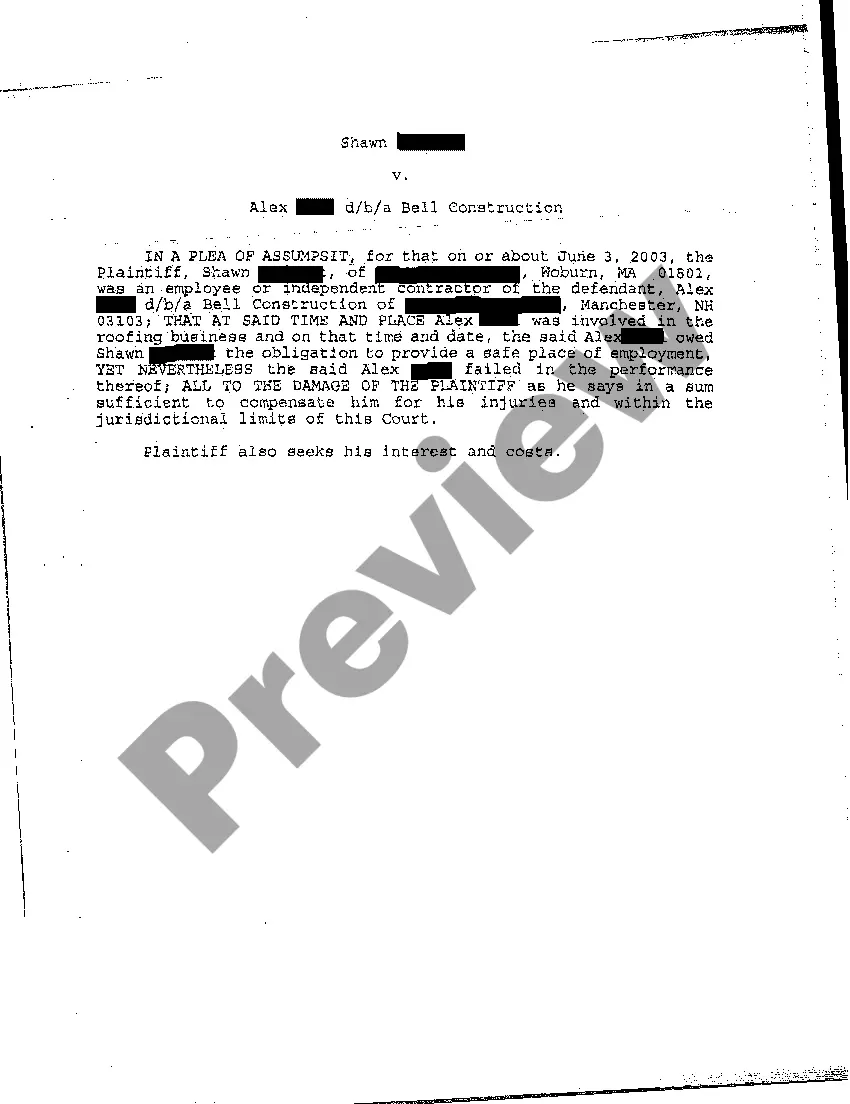 Preview A03 Writ of Summons