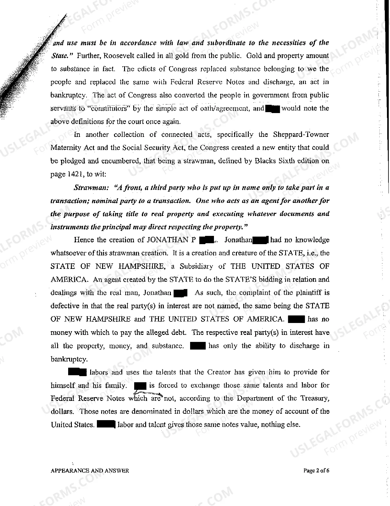 Preview A06 Answer to Complaint