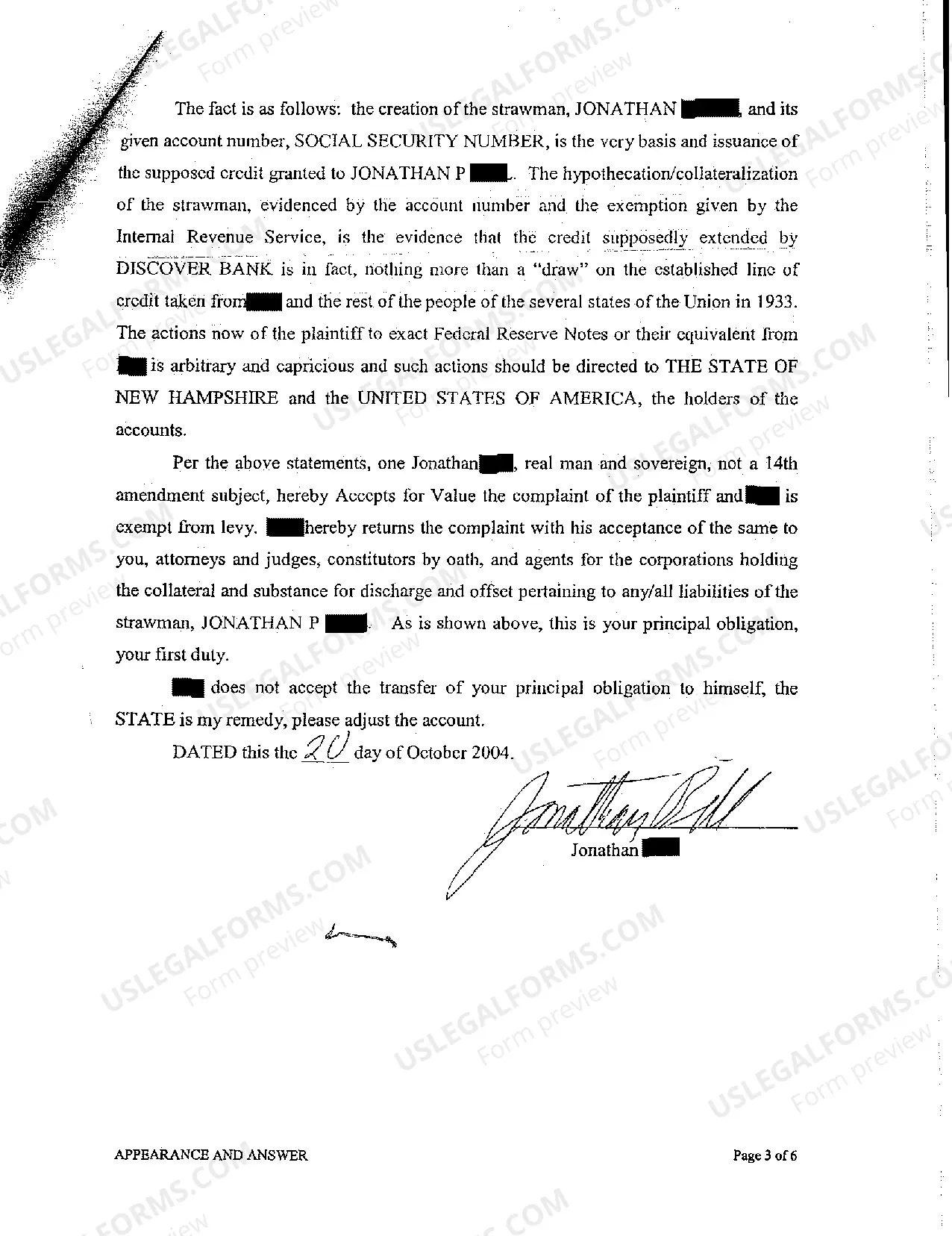 Preview A06 Answer to Complaint