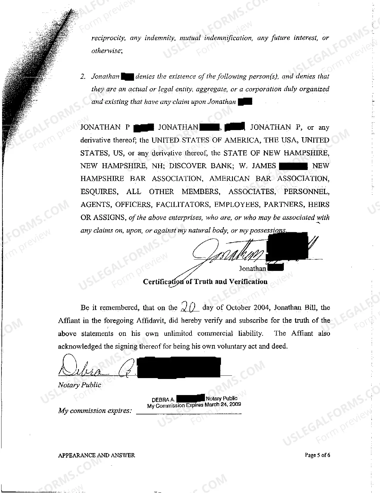 Preview A06 Answer to Complaint