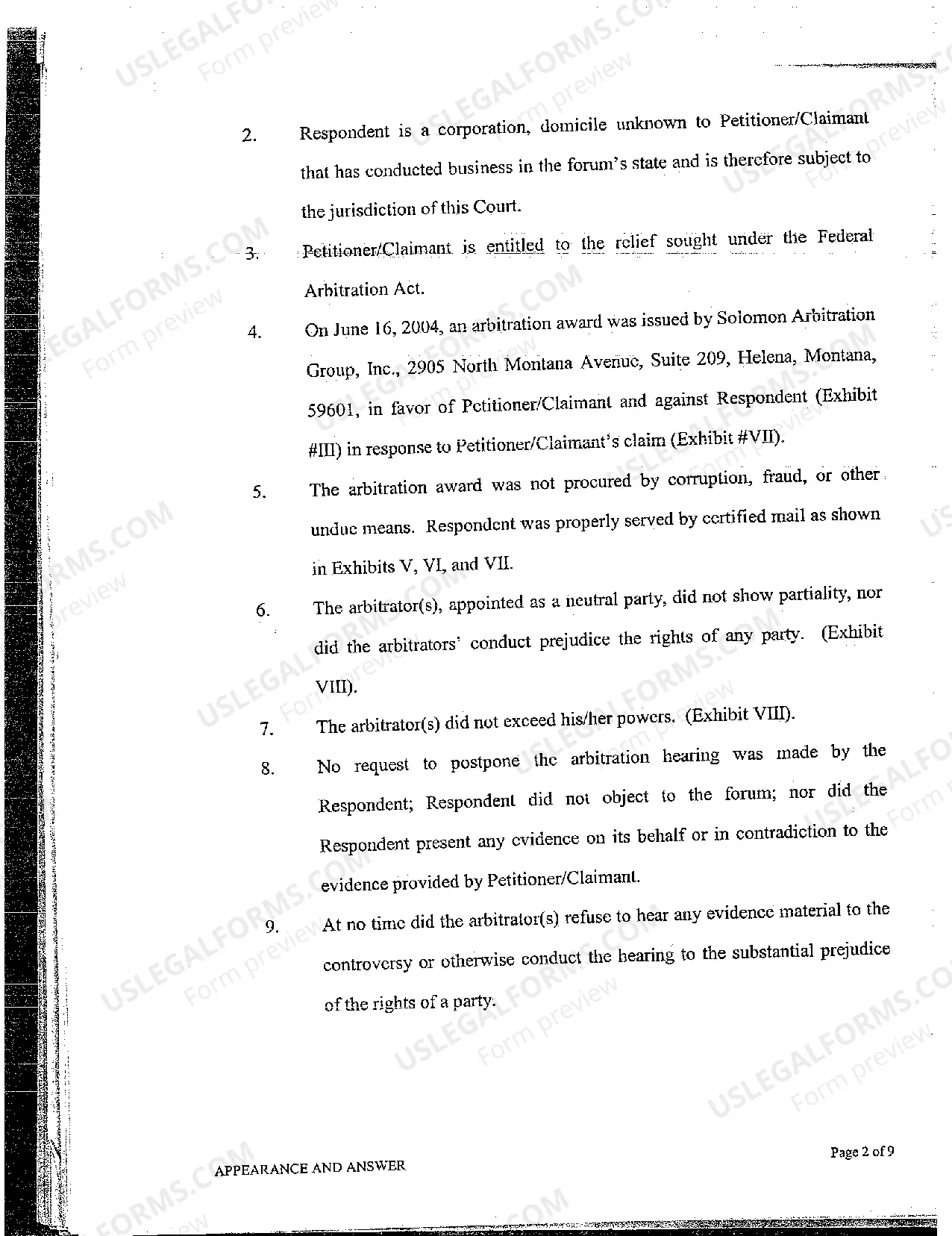 Preview A03 Petition to Confirm Award