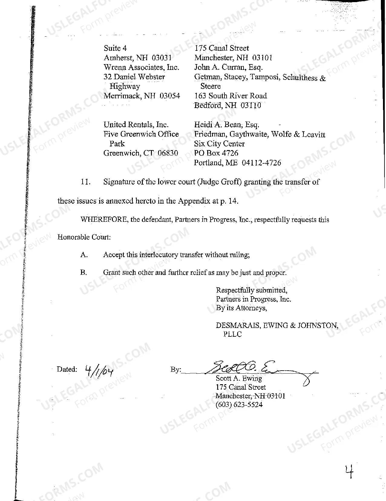 Preview A02 Statement for Interlocutory Transfer Without Ruling