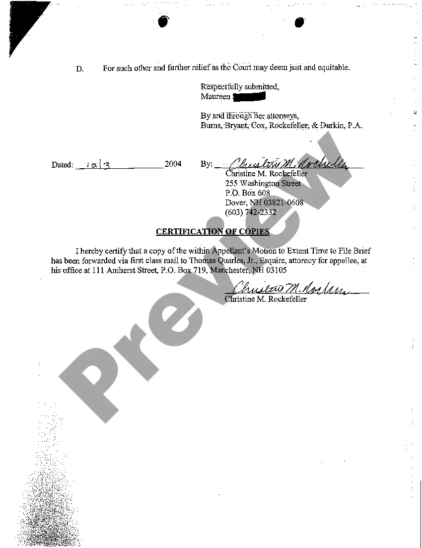 Preview A09 Appellant's Motion to Extend Time to File Brief