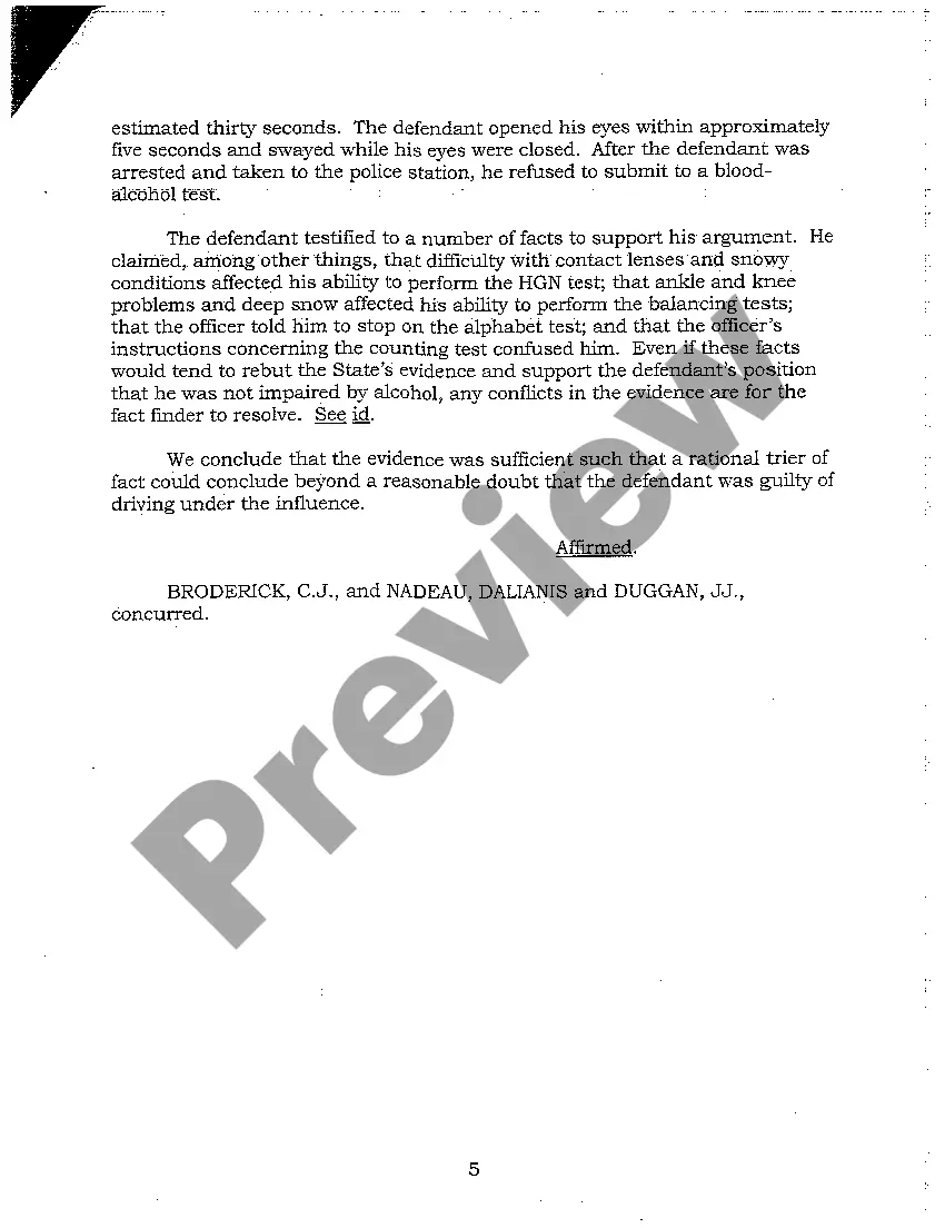 Preview A01 Argued Issues - DUI Appeal Decision - New Hampshire Supreme Court