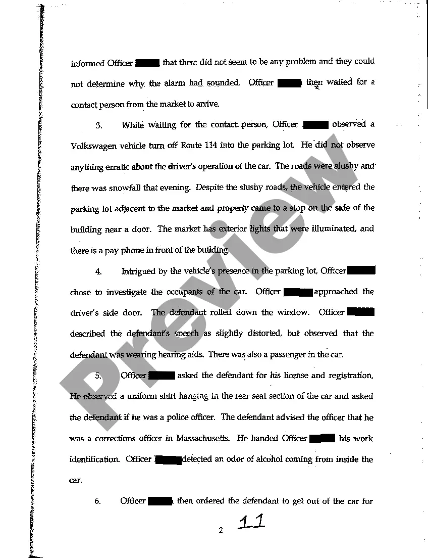 Preview A05 Memorandum in Support of Defendant's Motion to Suppress Fruits of Unlawful Seizure