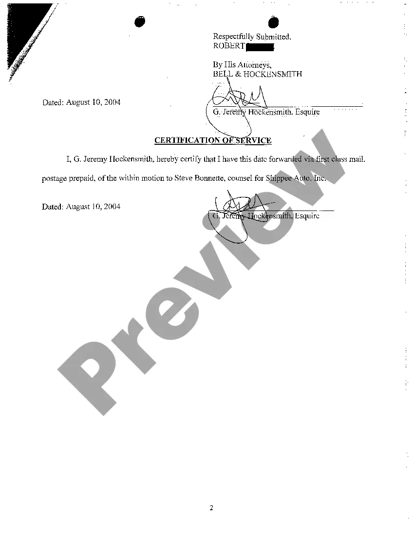 Preview A05 Petitioner's Motion for Leave to Substitute Questions Presented Section of Brief