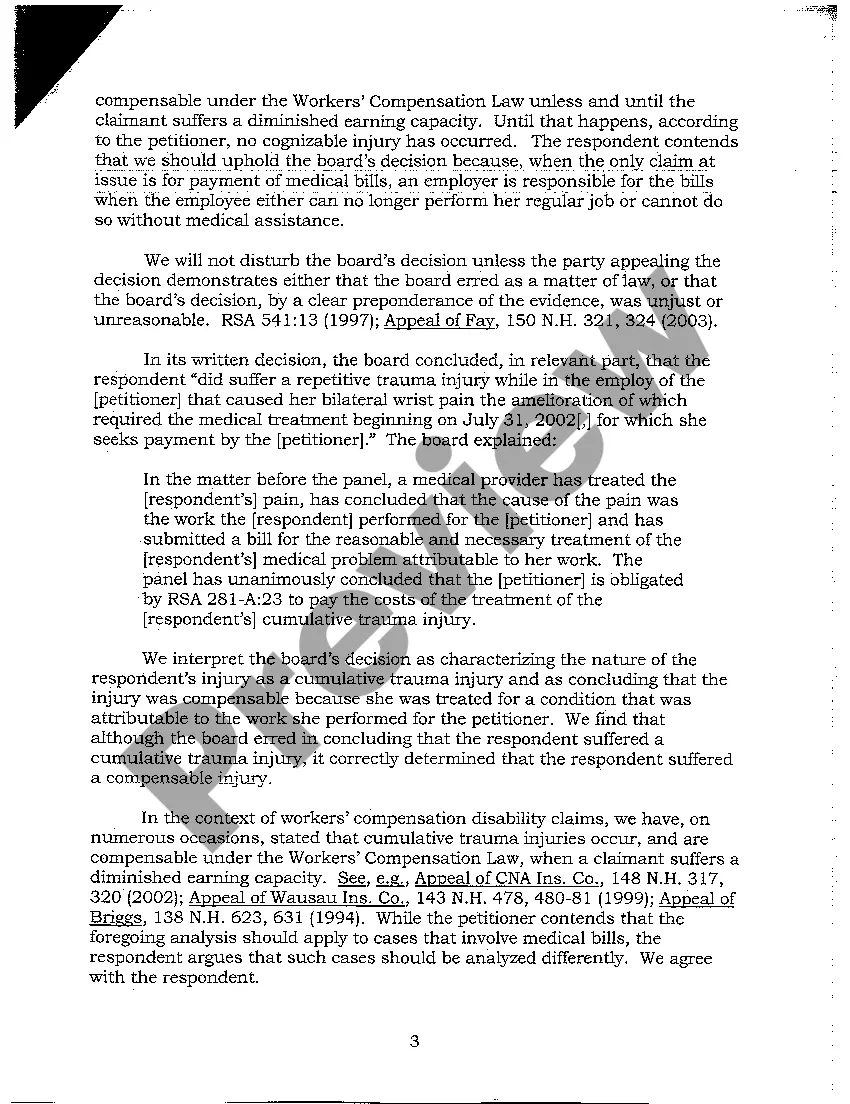 Get A01 Workers Compensation Appeal Decision New Hampshire Supreme Court Preview A01 Workers Compensation Appeal Decision New Hampshire Supreme Court
