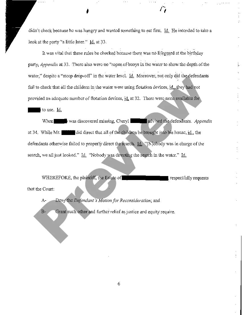 Get A03 Objection to Defendant's Motion for Reconsideration Preview A03 Objection to Defendant's Motion for Reconsideration