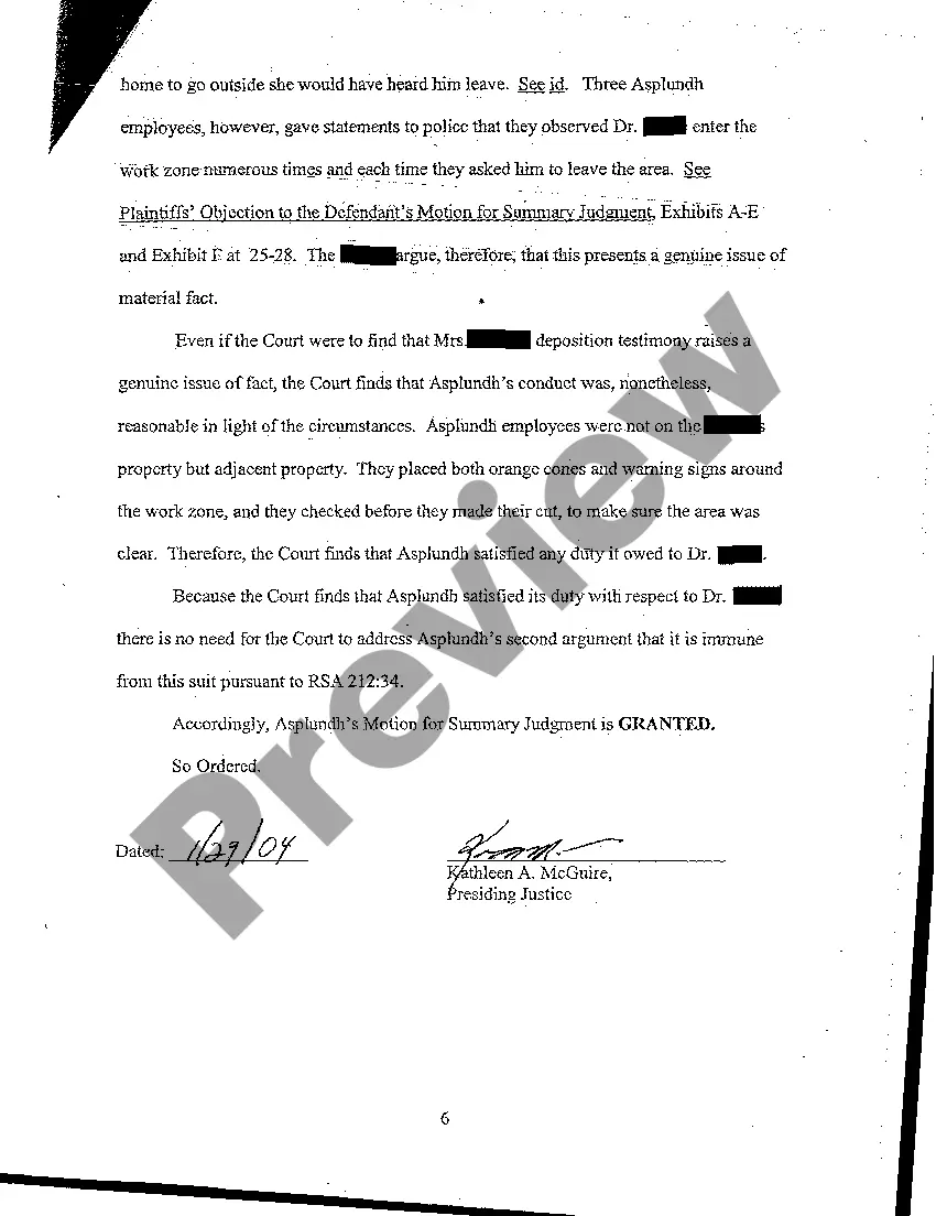 Preview A03 Order regarding Mandate Decision Loss of Consortium