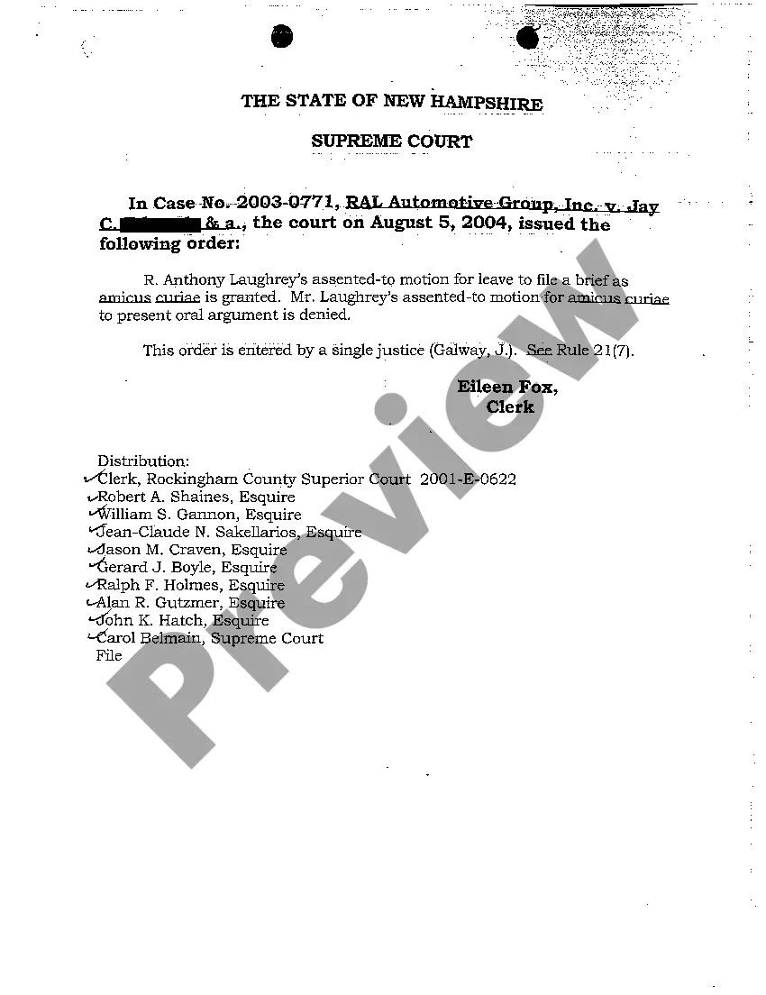 Preview A01 Argued Issues - Specific Performance Decision - New Hampshire Supreme Court