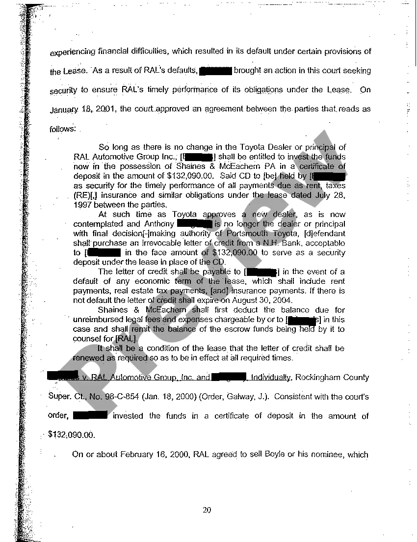 Preview A06 Order regarding Agreement