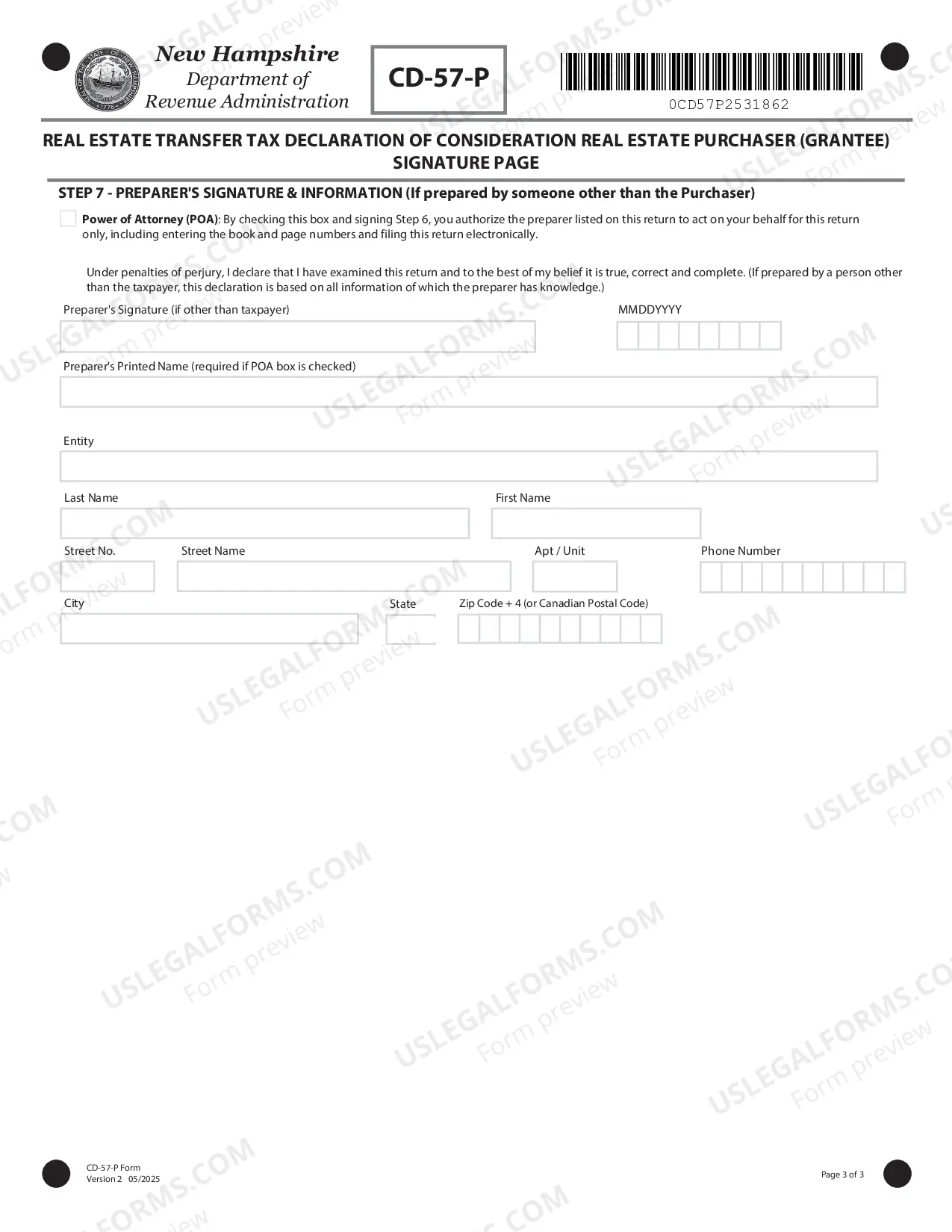 Preview Real Estate Transfer Tax Statement of Consideration