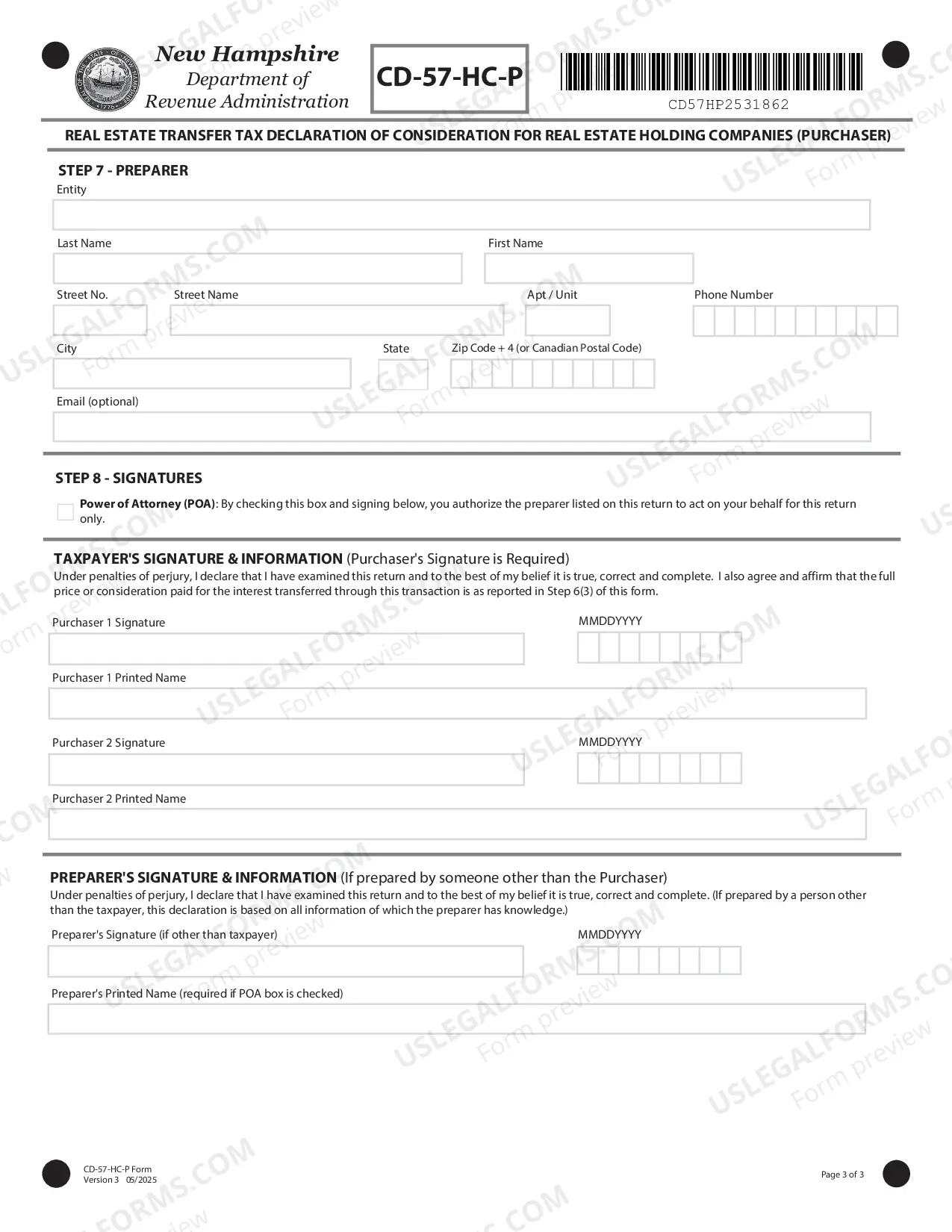 Preview Real Estate Transfer Tax Statement of Consideration for Real Estate Holding Companies