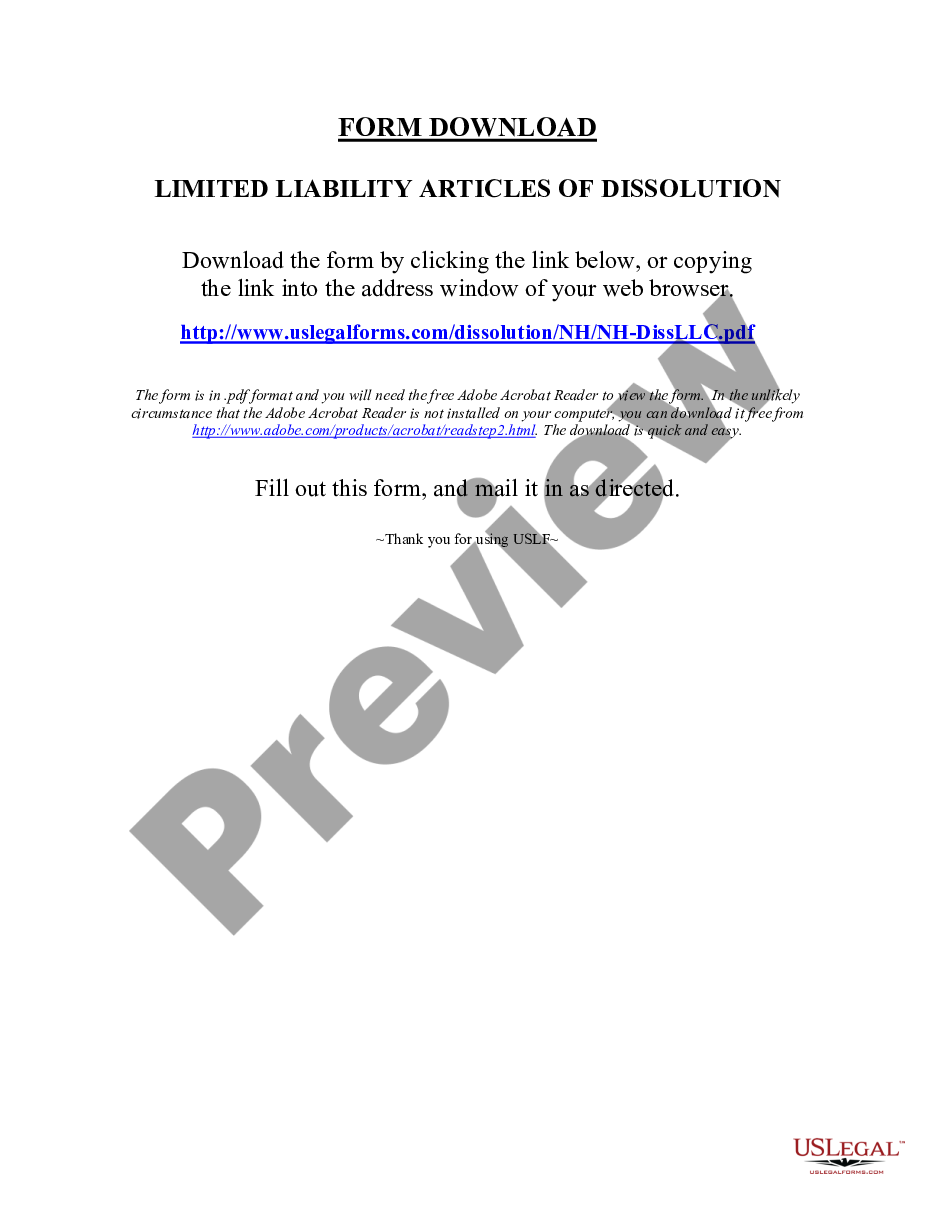 page 5 New Hampshire Dissolution Package to Dissolve Limited Liability Company LLC preview