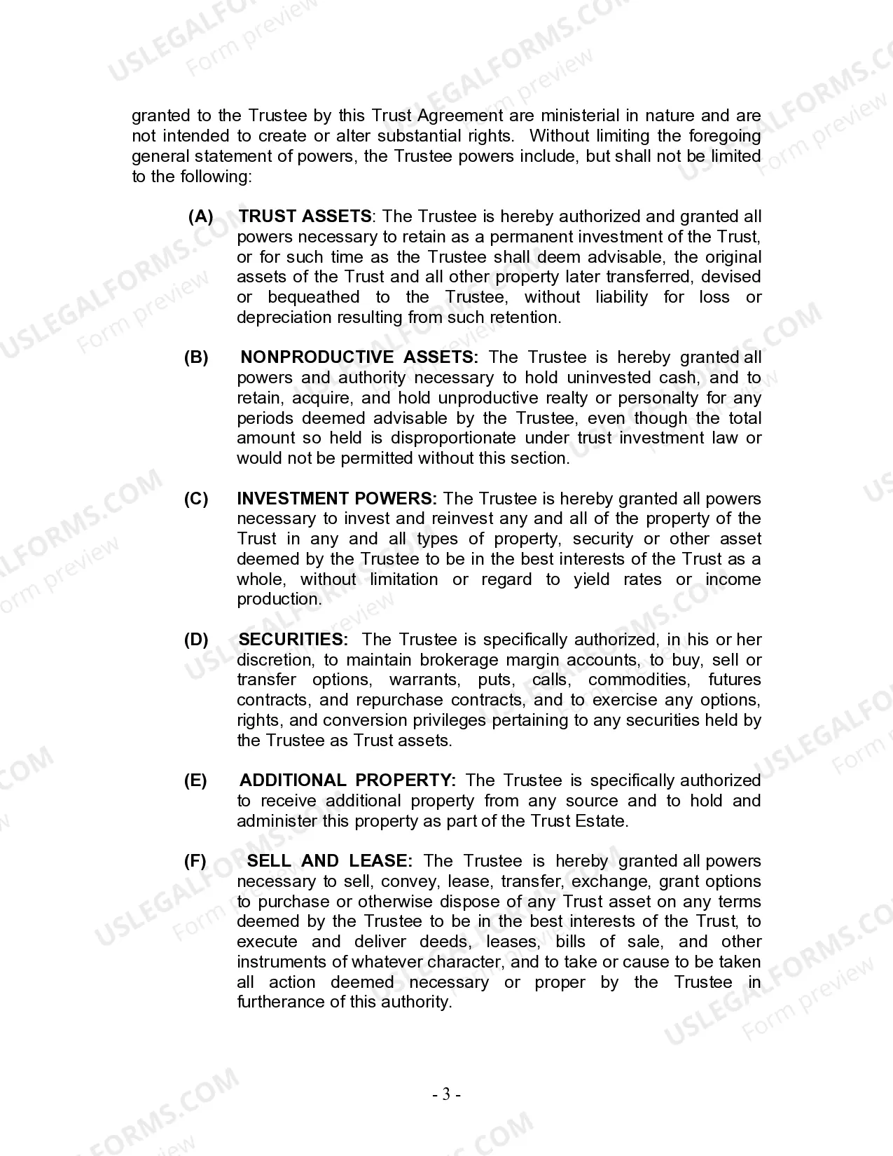 Preview Living Trust for Husband and Wife with No Children