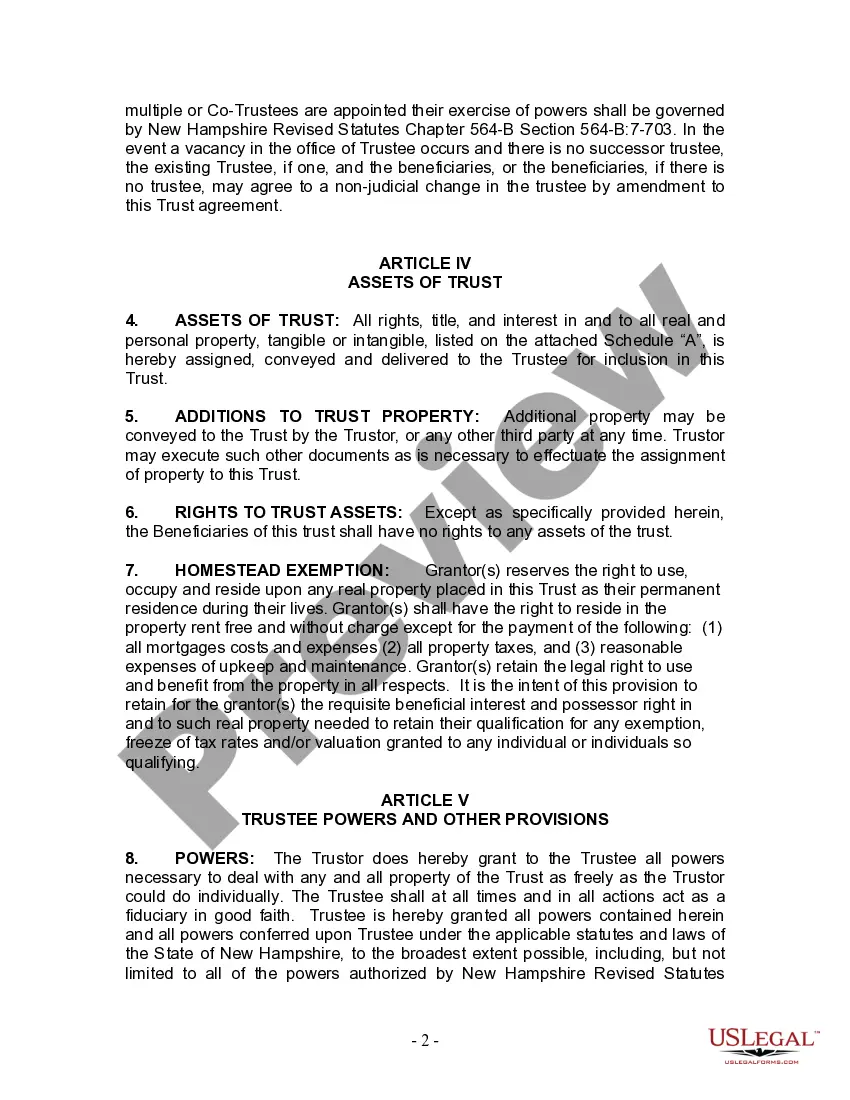 Preview Living Trust for Individual, Who is Single, Divorced or Widow (or Widower) with Children