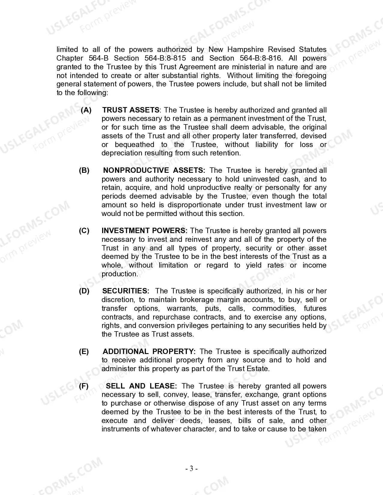 Preview Living Trust for Husband and Wife with Minor and or Adult Children