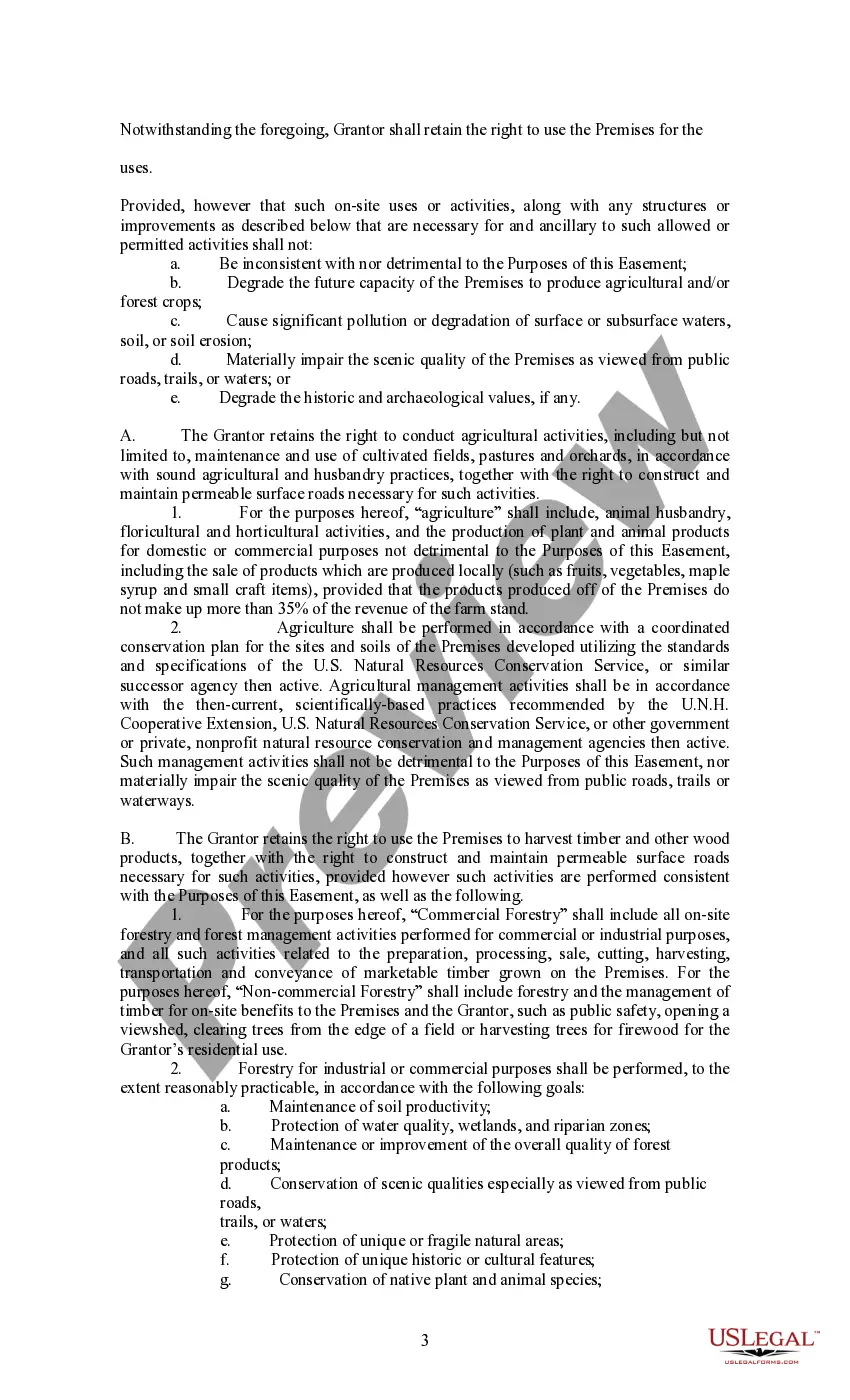 Preview LCHIP Model Conservation Easement for Scenic and Ecological Preservation and Damage Control