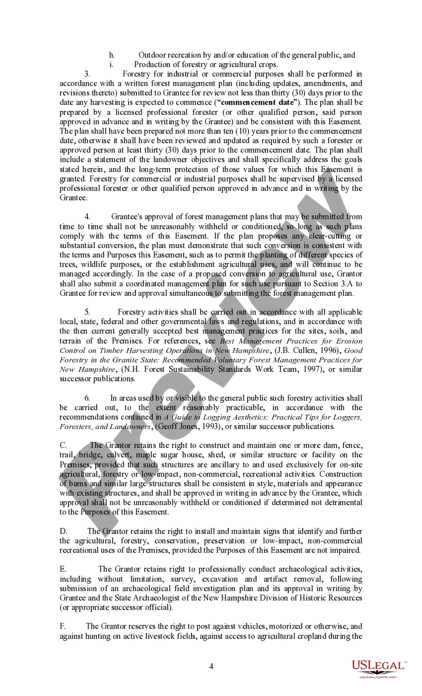 Preview LCHIP Model Conservation Easement for Scenic and Ecological Preservation and Damage Control
