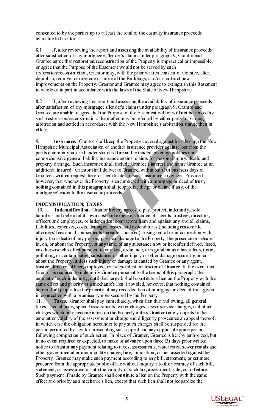 Preview Historic Preservation Easement for Architectural, Historical, and Cultural Features