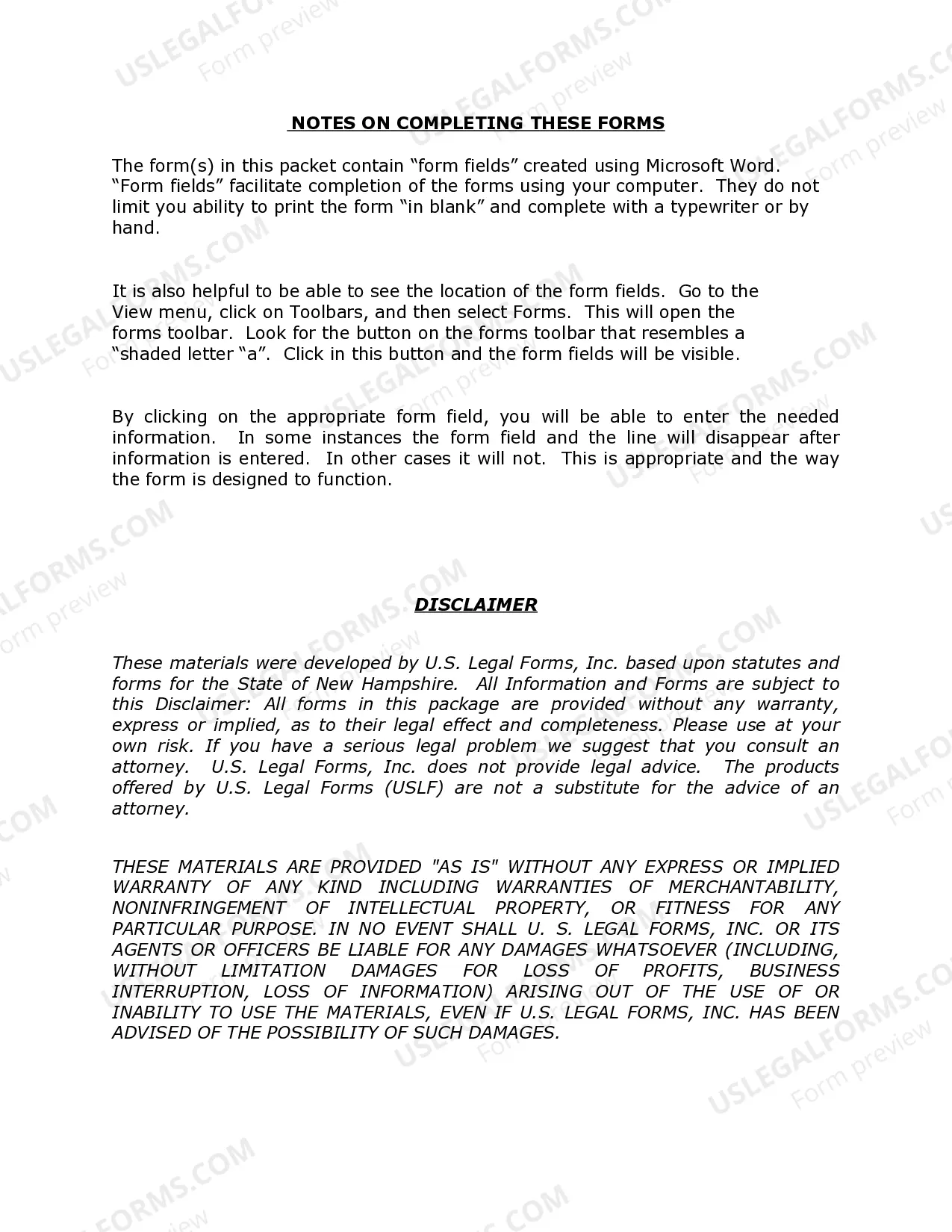 Preview New Hampshire Foreign Judgment Enrollment