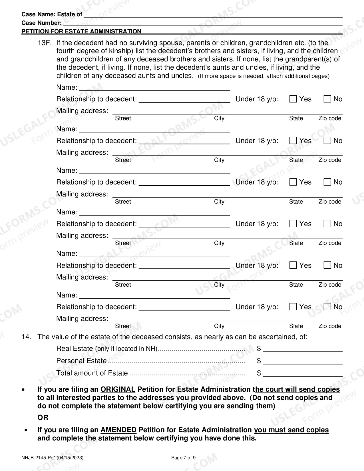 Preview Small Estate Affidavit for Estates under 10,000