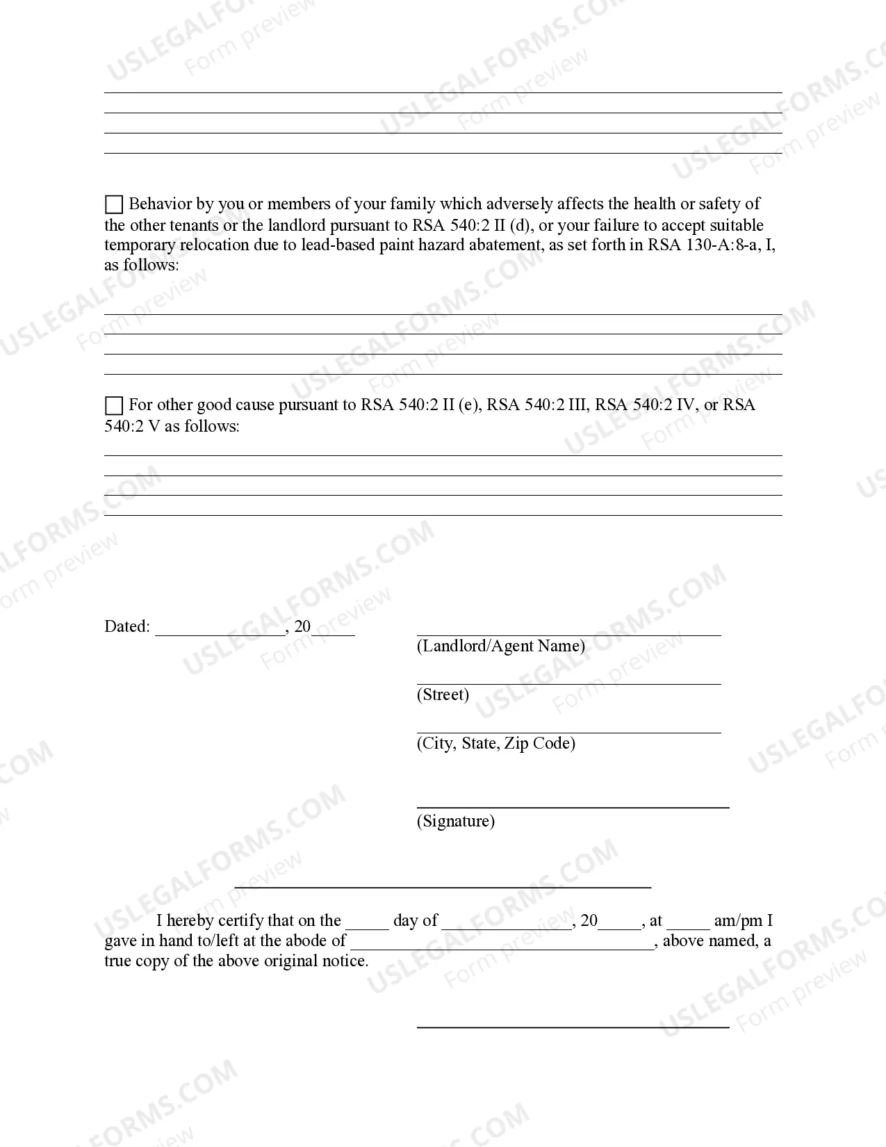 Preview Eviction Notice