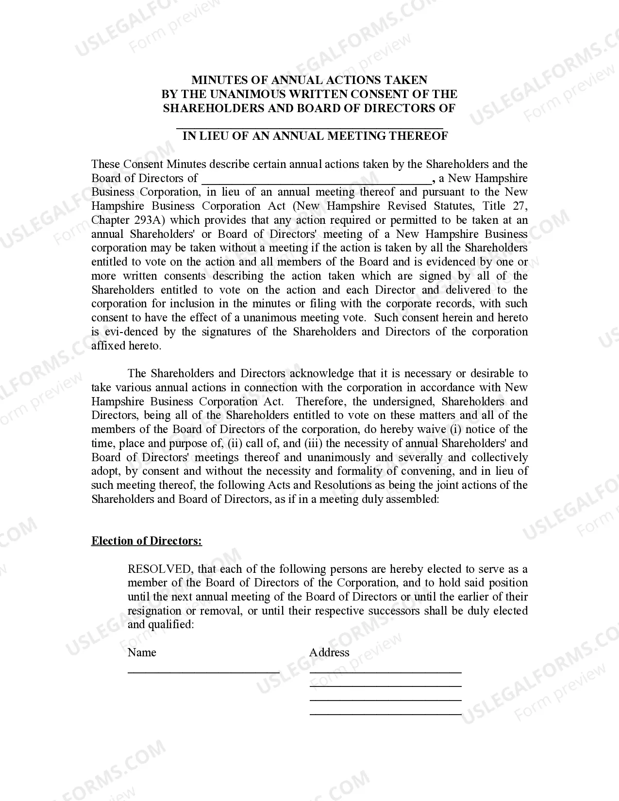 Preview Annual Minutes