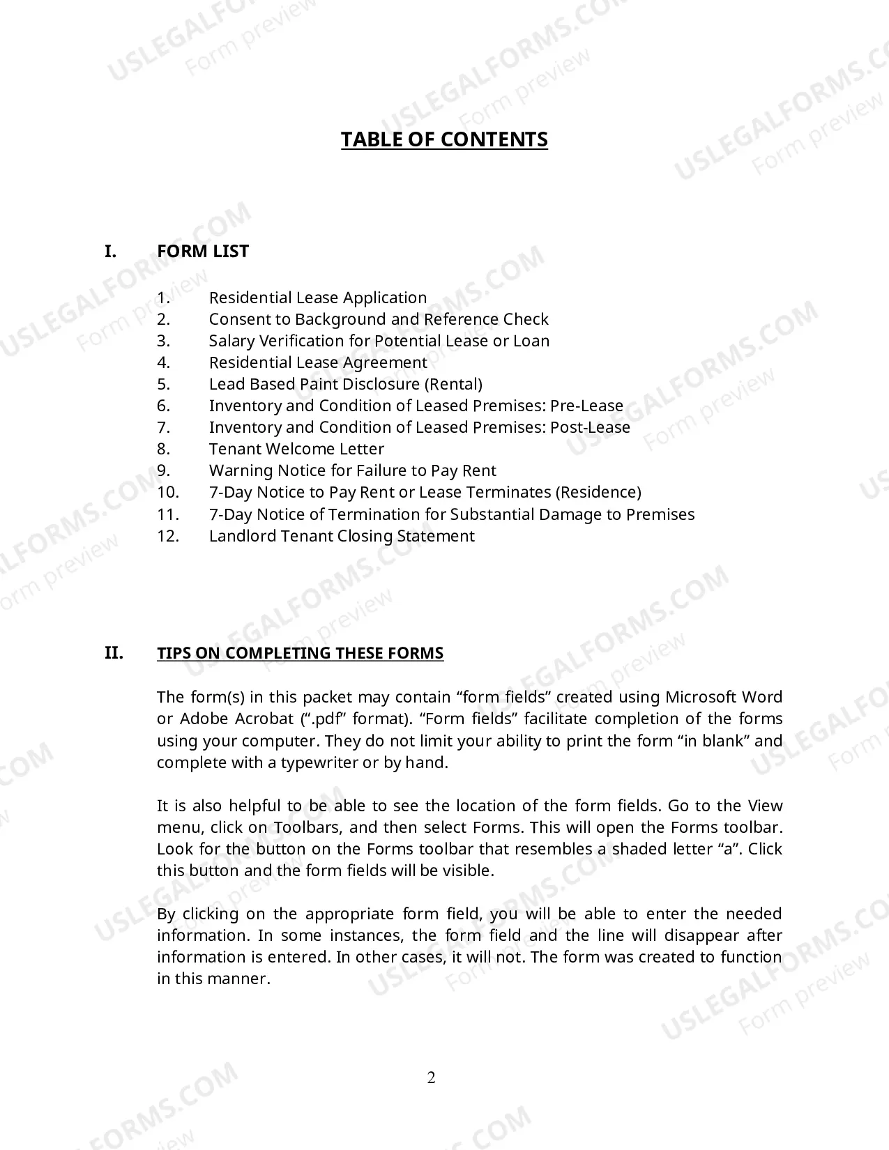 Preview New Hampshire Residential Landlord Tenant Rental Lease Forms and Agreements Package