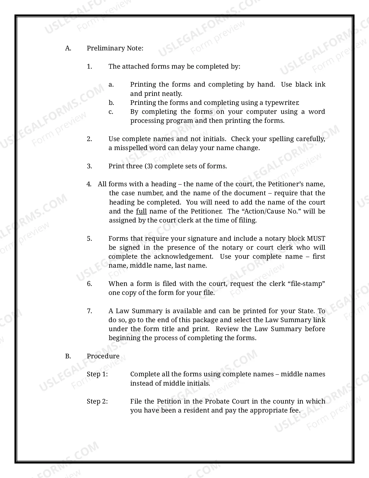 Preview New Hampshire Name Change Instructions and Forms Package for a Minor