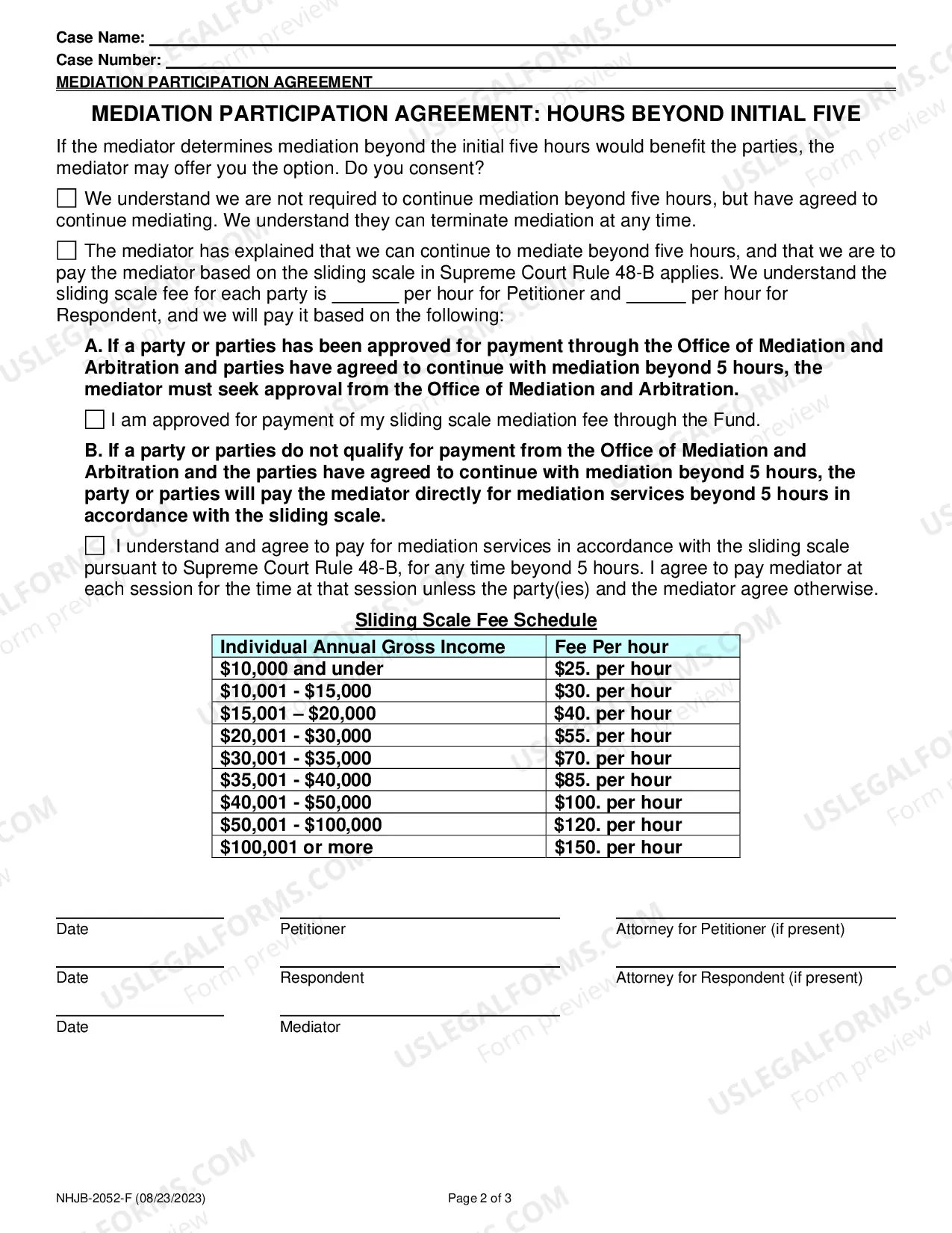 Preview Mediation Participation Agreement