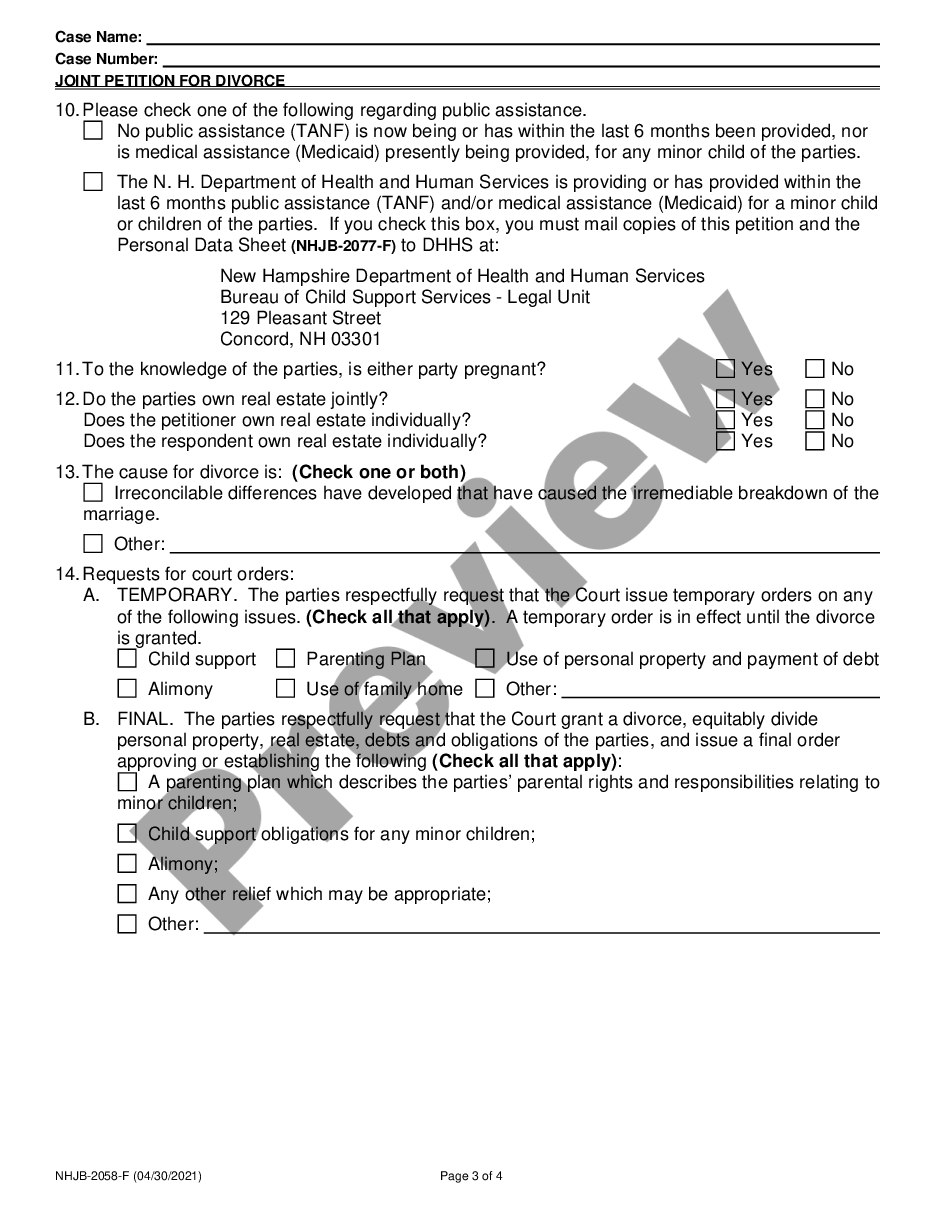 page 2 Joint Petition for Divorce preview