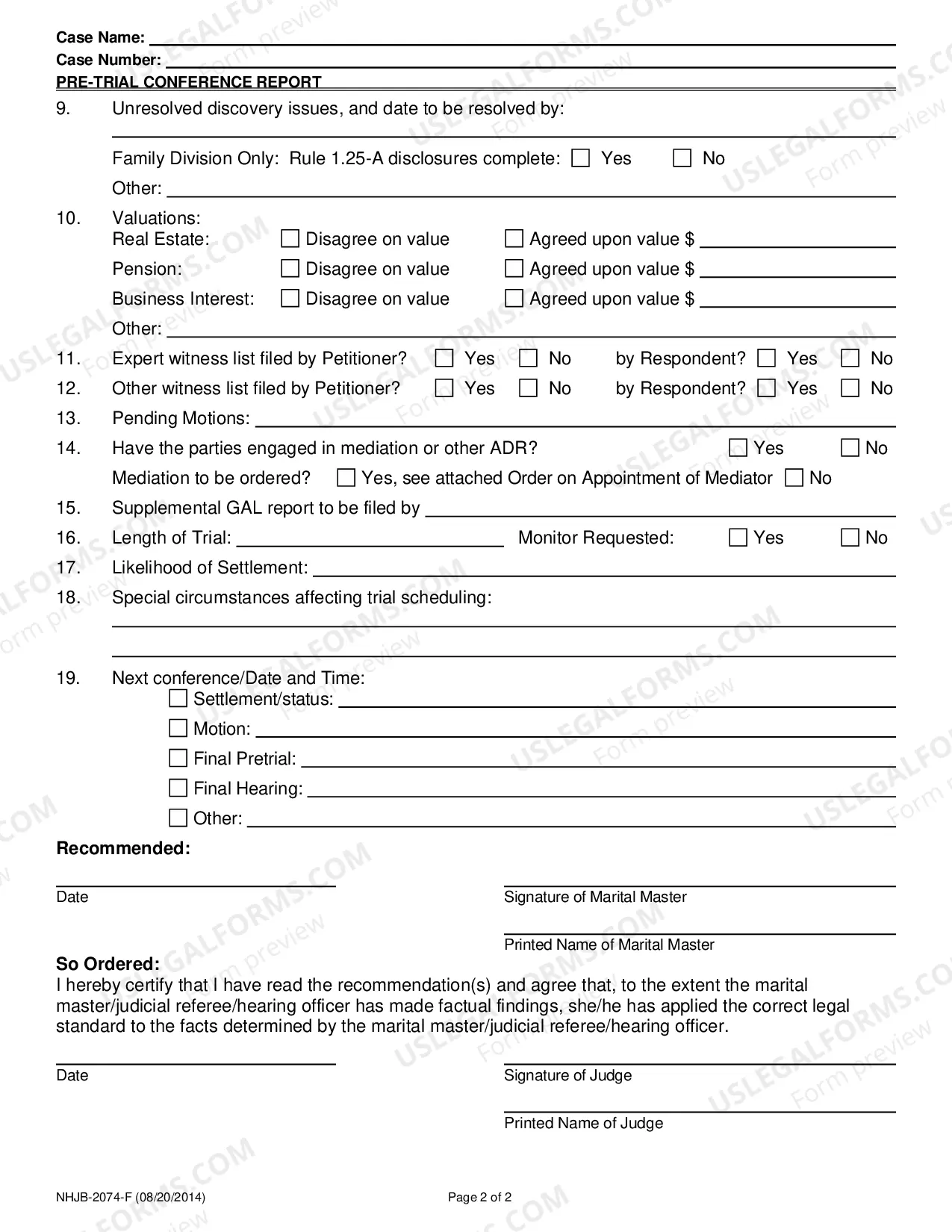 Preview Pretrial Conference Order