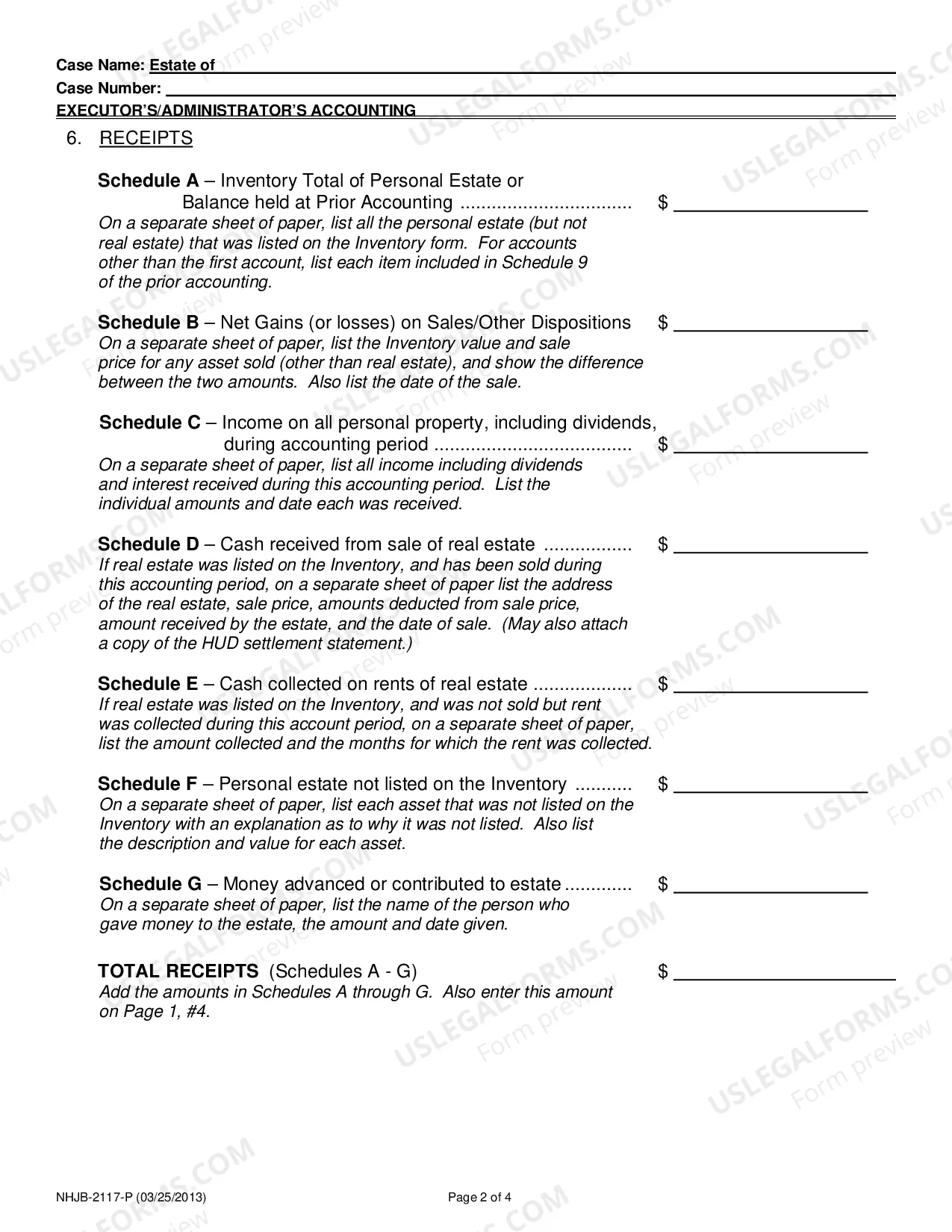 Preview Executor or Administrator Accounting