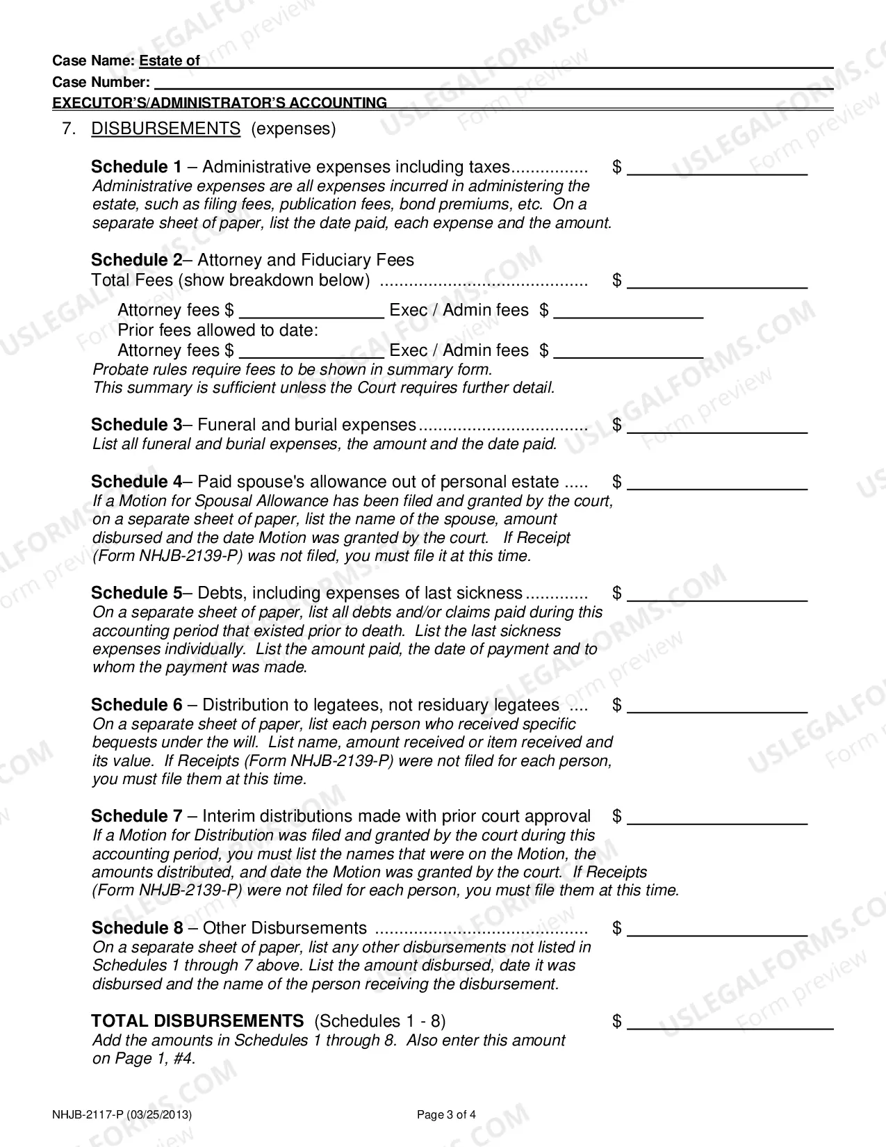 Preview Executor or Administrator Accounting
